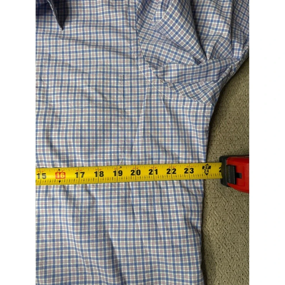 Ralph Lauren Mens Blue Plaid Classic Fit Long Sleeve Button Down‎ Shirt